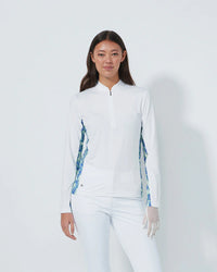 BREEZE WHITE LONG SLEEVE HALF NECK TOP- DAILY SPORTS