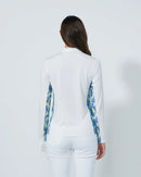 BREEZE WHITE LONG SLEEVE HALF NECK TOP- DAILY SPORTS