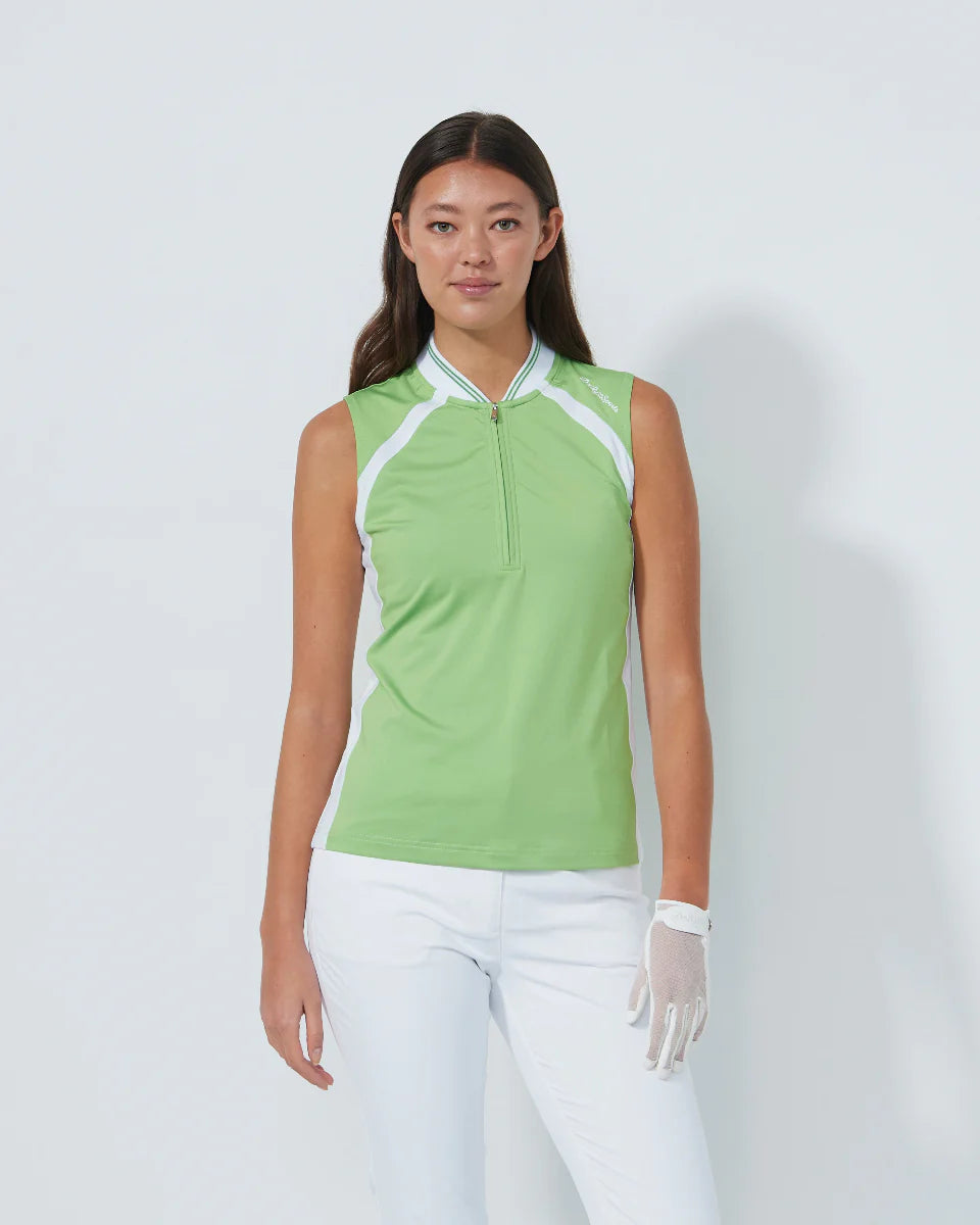 Sculpt Bitter Lemon Sleeveless Sleeve Polo-Daily Sports