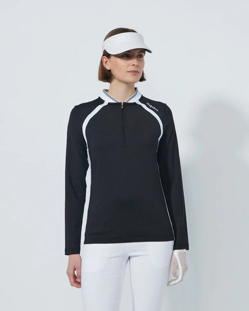 SCULPT BLACK LONG SLEEVE POLO DAILY SPORTS