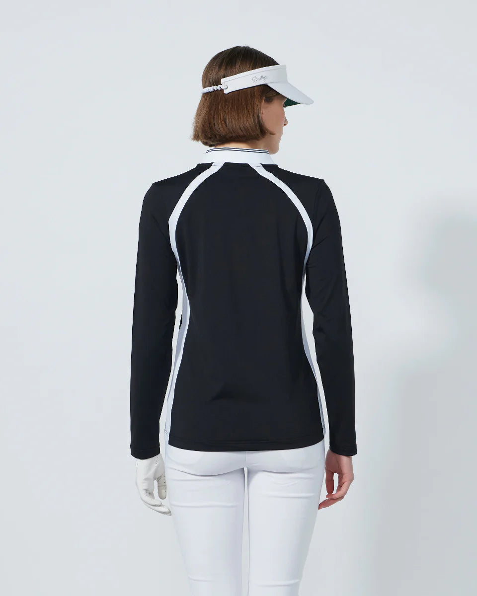 SCULPT BLACK LONG SLEEVE POLO DAILY SPORTS