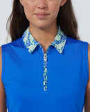 JAGUAR PRINT COLLAR SLEEVELESSPOLO SHIRT | DAILY SPORTS
