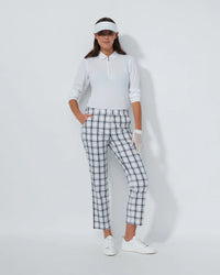 GOLF PLAID BLACK WHITE ANKLE PANTS DAILY SPORTS