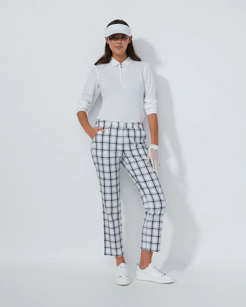 GOLF PLAID BLACK WHITE ANKLE PANTS DAILY SPORTS