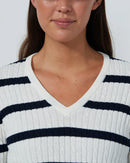 MADALENE NAVY WITE STRIPE PULLOVER | DAILY SPORTS