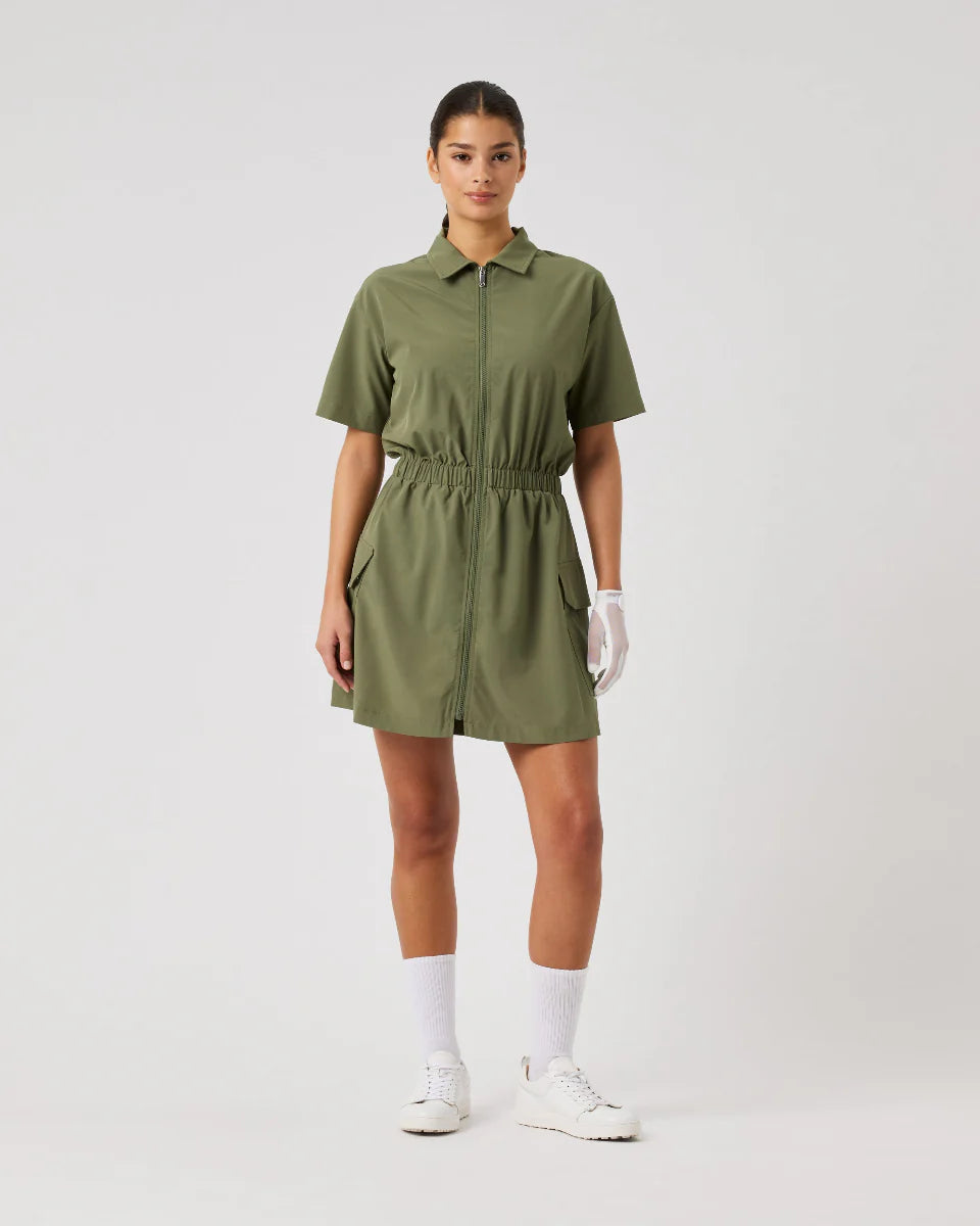 Acerra Dark Navy Short Sleeve Dress-Daily Sports