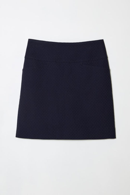 SOLID TEXTURED TECHNO JACQUARD VENTED SKORT | SWING CONTROL