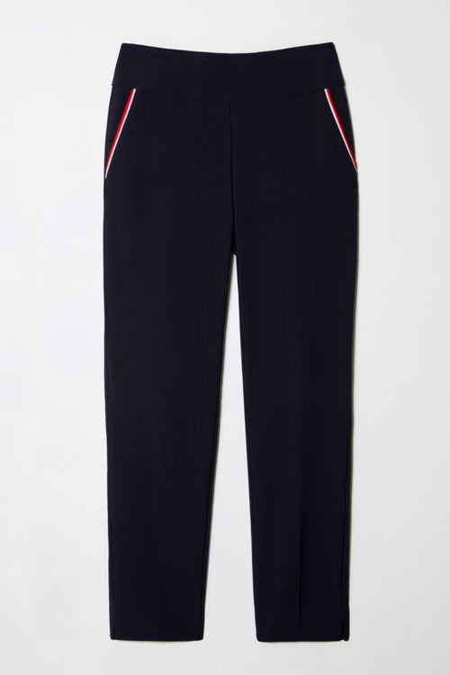 CONTRAST BACK-STRIPE VENTED TECHNO ANKLE PANT