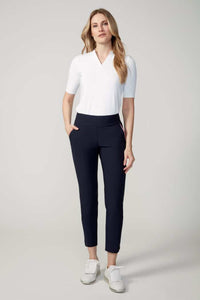 CONTRAST BACK-STRIPE VENTED TECHNO ANKLE PANT
