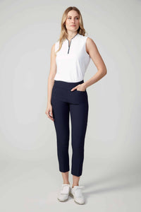 TEXTURED TECHNO JACQUARD VENTED ANKLE PANT