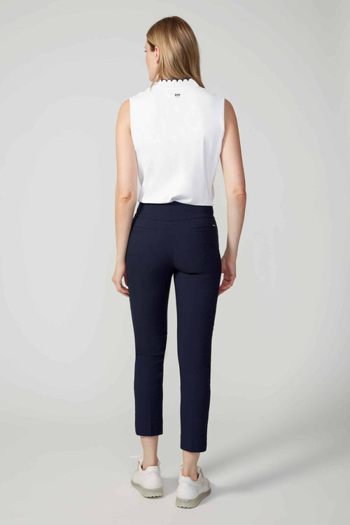 TEXTURED TECHNO JACQUARD VENTED ANKLE PANT