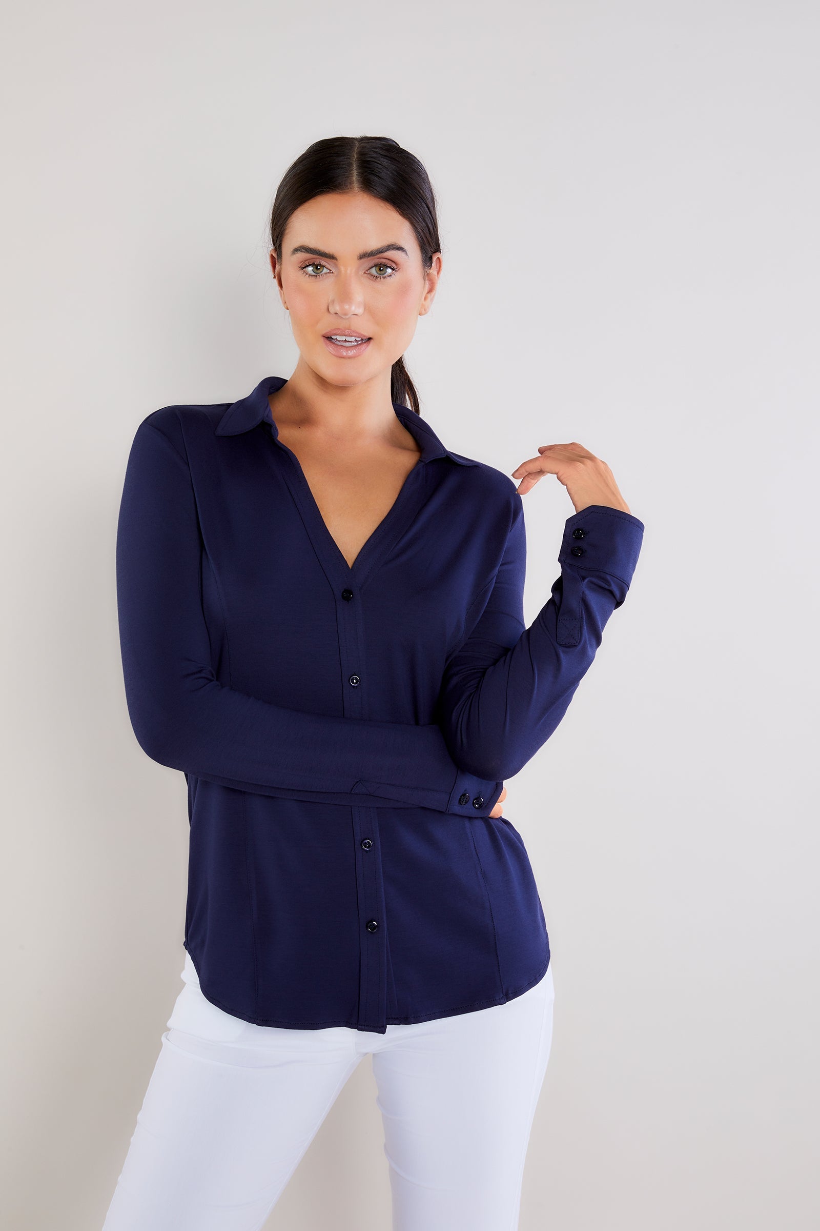 Nikki Longsleeve Pique Shirt | ANATOMIE