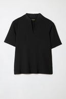 SOLID SHORT-SLEEVE V-NECK VELOCITY POLO-DAILY SPORTS