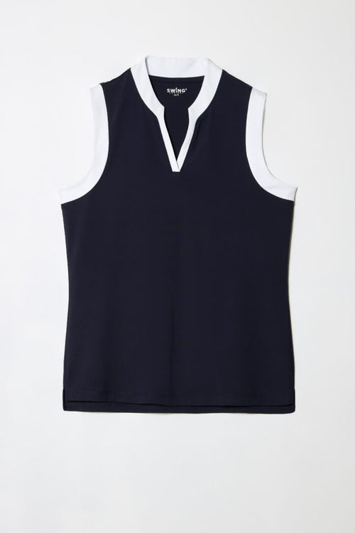CONTRAST SLEEVELESS VELOCITY TOP-SWING CONTROL