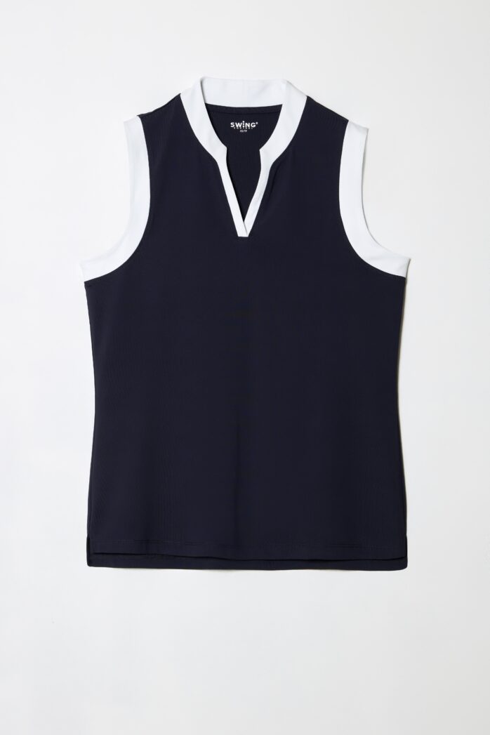 CONTRAST SLEEVELESS VELOCITY TOP-SWING CONTROL