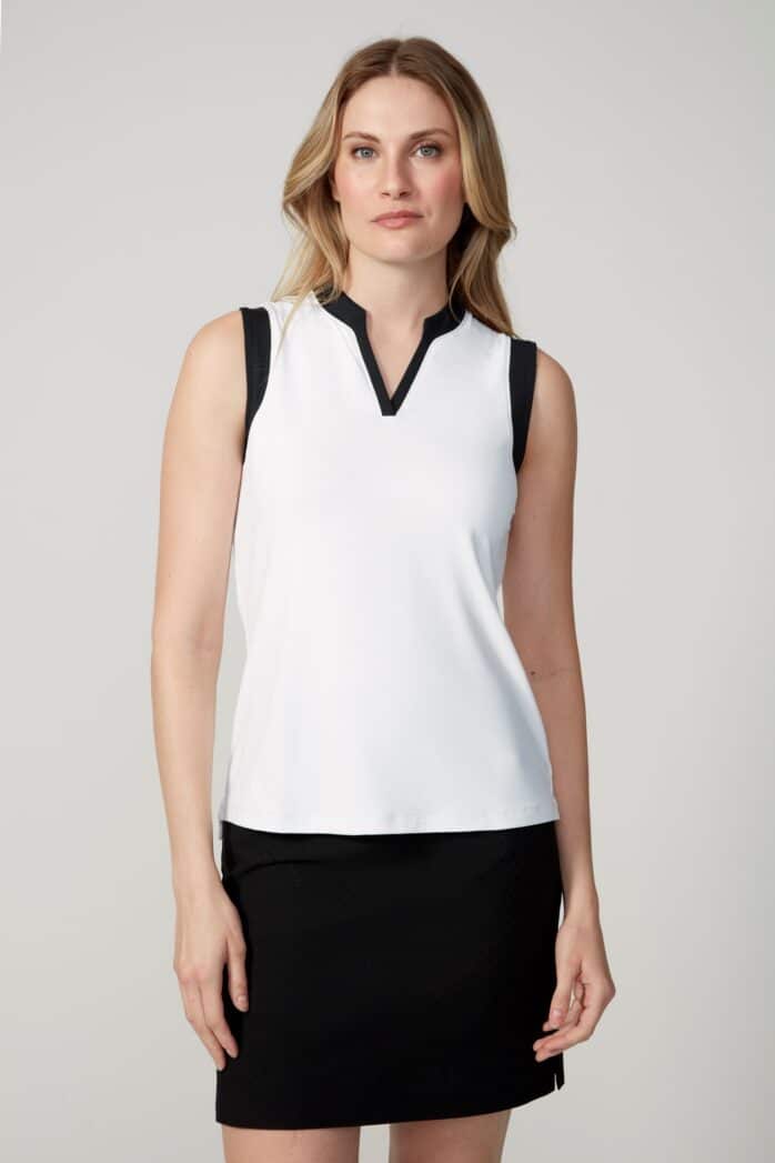 CONTRAST SLEEVELESS VELOCITY TOP-SWING CONTROL