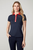 CONTRAST SHORT-SLEEVE VELOCITY POLO-SWING CONTROL