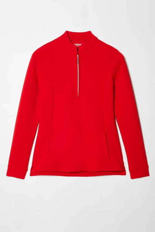 SOLID LONG-SLEEVE ZIPPERED SCUBA TOP-SWING CONTROL