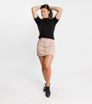 Seville Ribbed Mock Neck Short Sleeve CALLIOPE GOLF