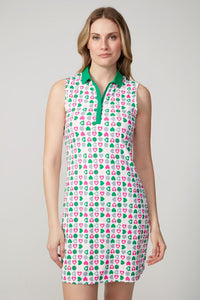 GREEN HEARTS SLEEVELESS VELOCITY DRESS | SWING CONTROL