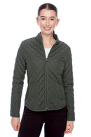 SOLID QUILTED/RIB JACKET