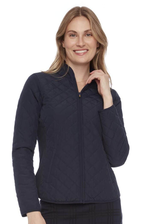 SOLID QUILTED/RIB JACKET