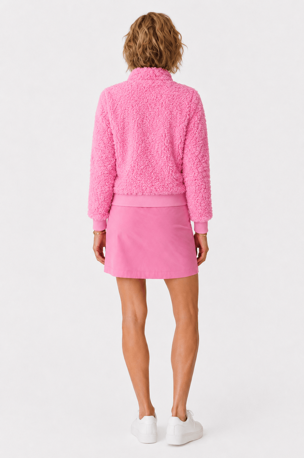 Danni Bomber Jacket - Canyon Blush Sherpa AMY SPORT