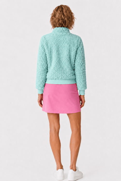 Danni Bomber Jacket - Mint Mirage Sherpa AMY SPORT