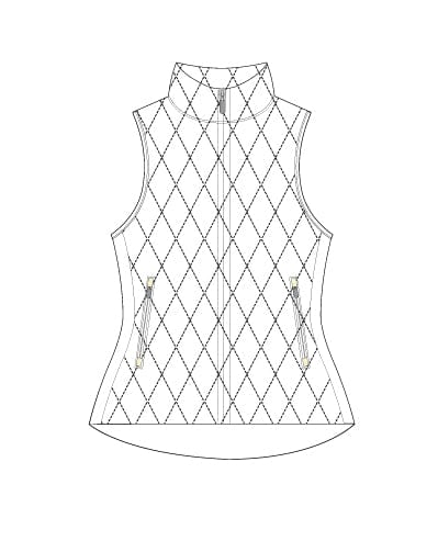 AJ Vest - White Quilted AMY SPORT