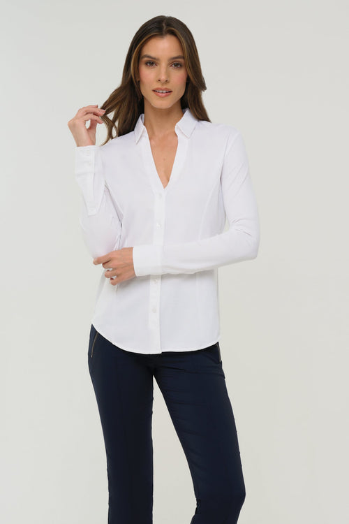 Nikki Longsleeve Pique Shirt | ANATOMIE