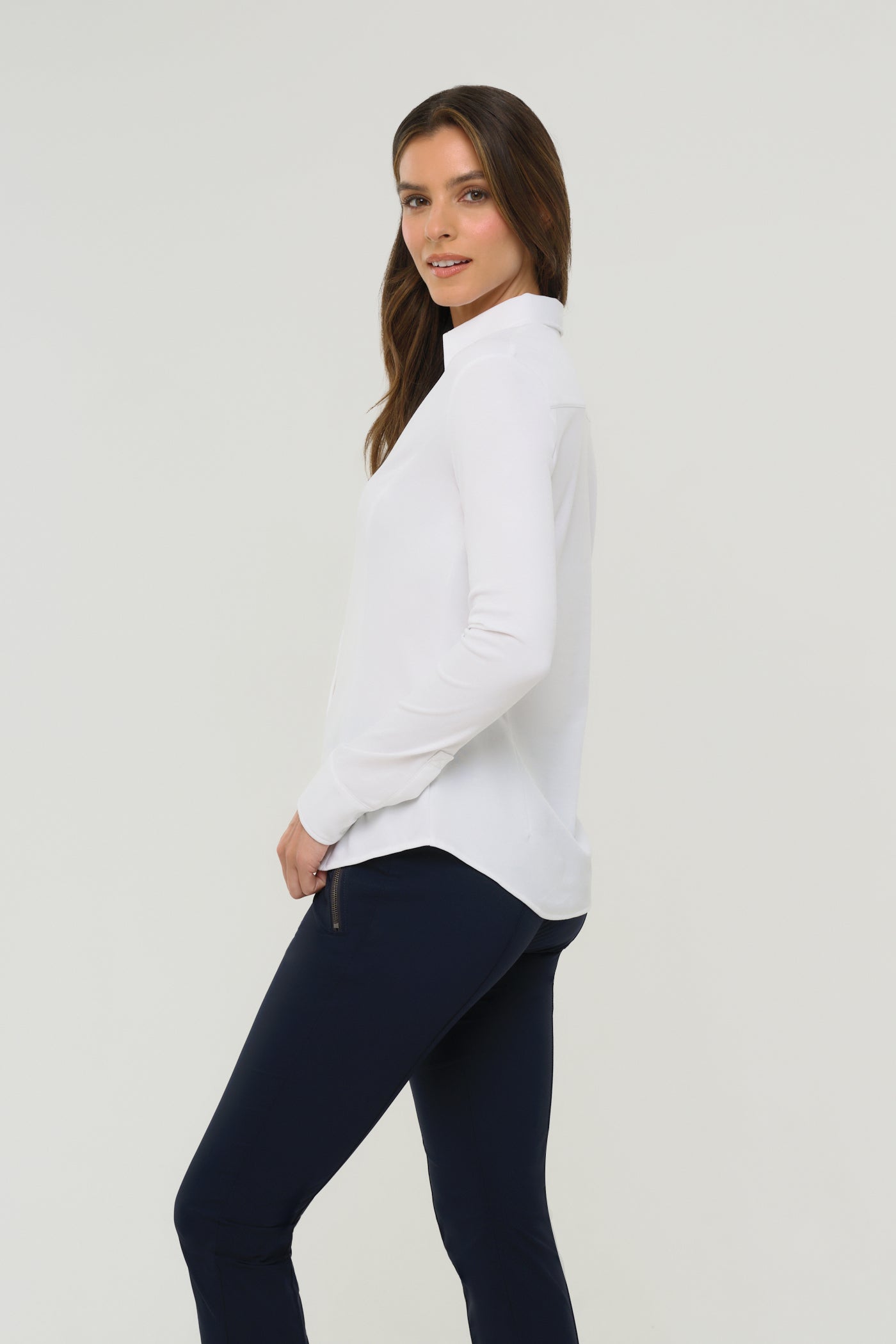 Nikki Longsleeve Pique Shirt | ANATOMIE