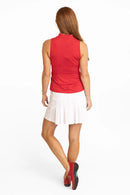 Isabel Sleeveless Top-Red | Amy Sport