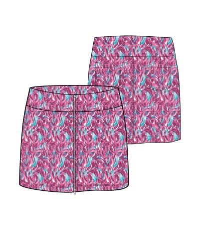 Marisa Pleated Skort - Sunset Bloom 18" AMY SPORT