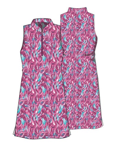 Course To Cocktails Sleeveless Dress - SUNSET BLOOM