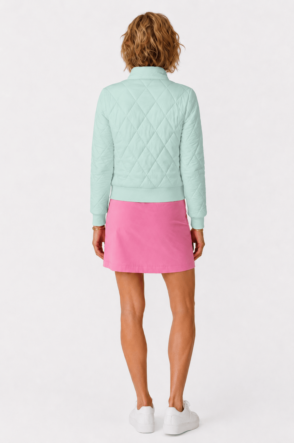 Danni Bomber Jacket - Mint Mirage Quilted AMY SPORT
