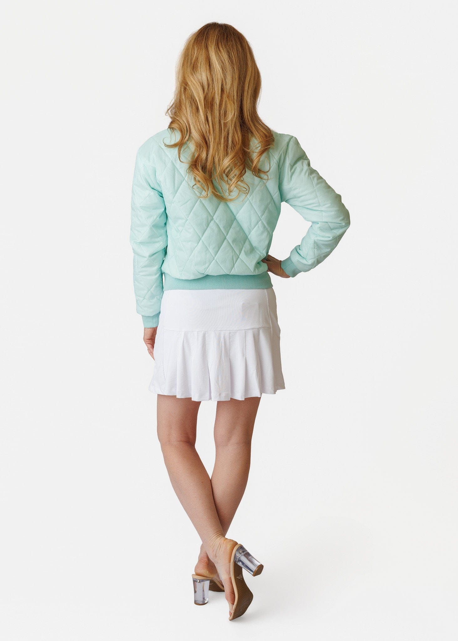 Danni Bomber Jacket - Mint Mirage Quilted AMY SPORT