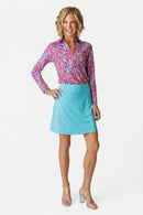 Marisa Pleated Skort - Blue Agave 18" AMY SPORT