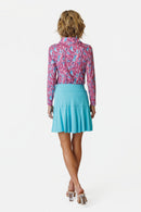 Marisa Pleated Skort - Blue Agave 18" AMY SPORT