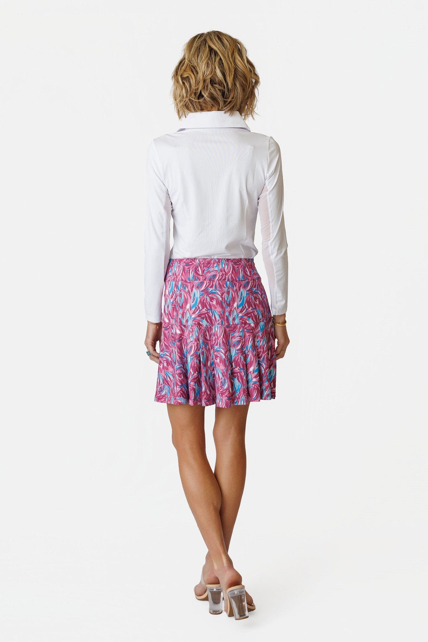 Marisa Pleated Skort - Sunset Bloom 18" AMY SPORT