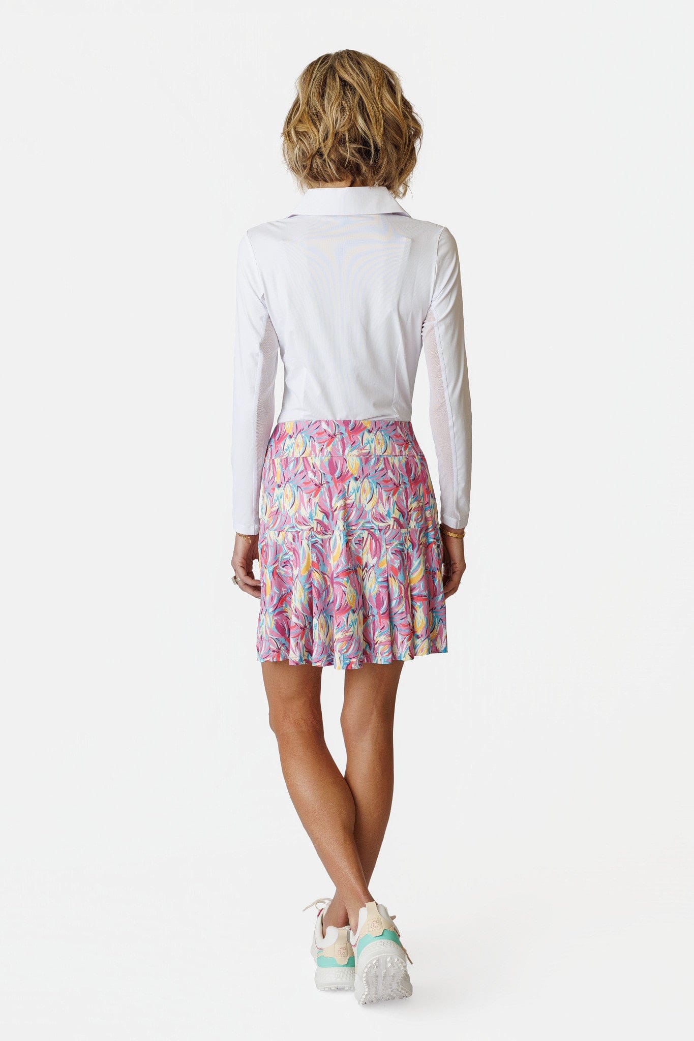 Marisa Pleated Skort - Sunrise Bloom 18" AMY SPORT