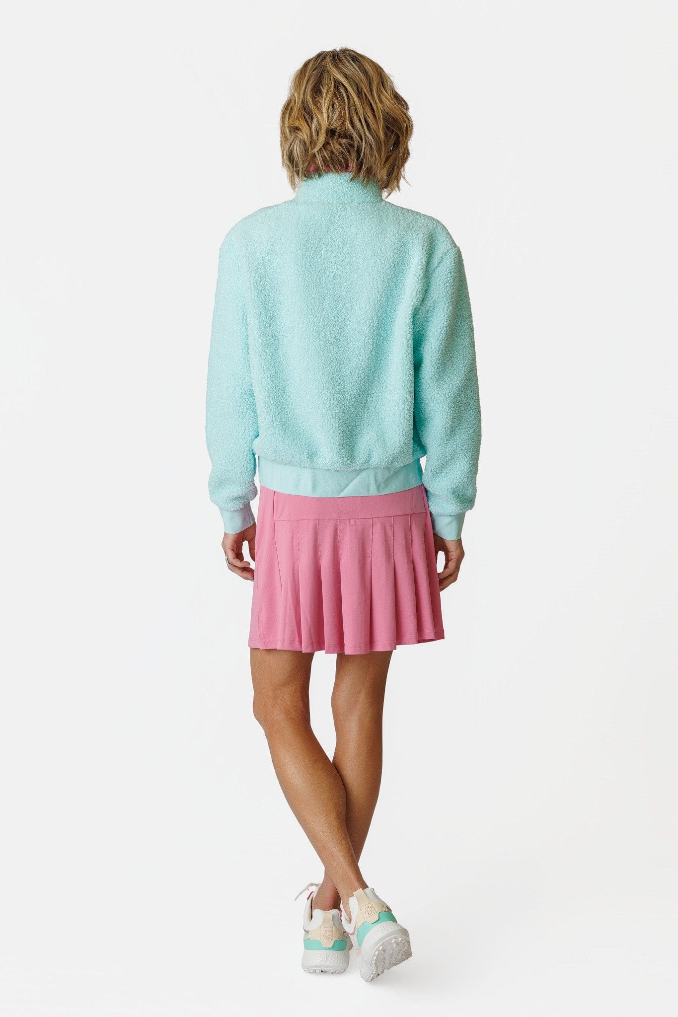 Danni Bomber Jacket - Mint Mirage Sherpa AMY SPORT