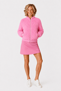 Danni Bomber Jacket - Canyon Blush Sherpa AMY SPORT