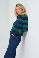 Sienna Sweater Knit & Performance Denim Trucker Jacket ANATOMIE