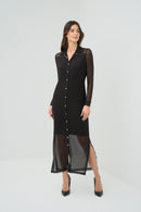 Colette Mesh Overlay Dress | ANATOMIE
