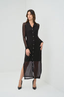 Colette Mesh Overlay Dress | ANATOMIE