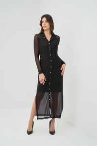 Colette Mesh Overlay Dress | ANATOMIE