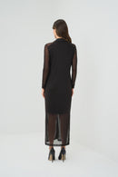 Colette Mesh Overlay Dress | ANATOMIE