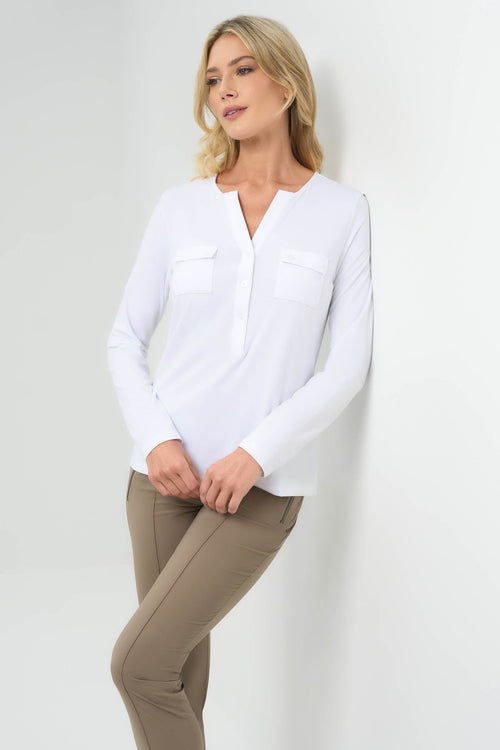 Calista Roll up Henley Top | ANATOMIE