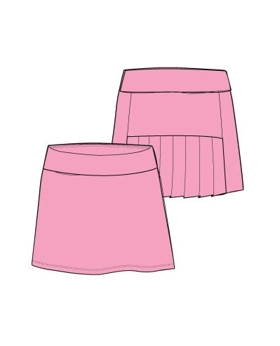 Marisa Pleated Skort - Canyon Blush 18" | AMY SPORT