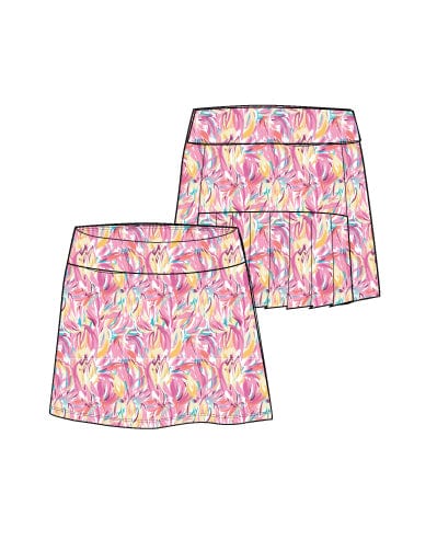 Marisa Pleated Skort - Sunrise Bloom 18" AMY SPORT